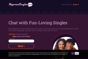 Nigerian Singles Chat Homepage Image